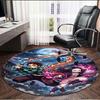 Demon Slayer Print Round Rug, Washable Floor Carpet, For Entryway Dorm Laundry Room Office Study, Home Decor Birthday Christmas Gift