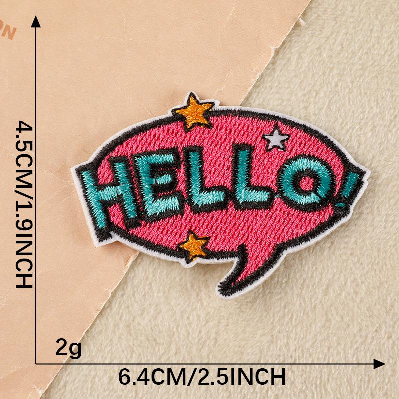Original English Letters Embroidered Patch Sticker for Clothing