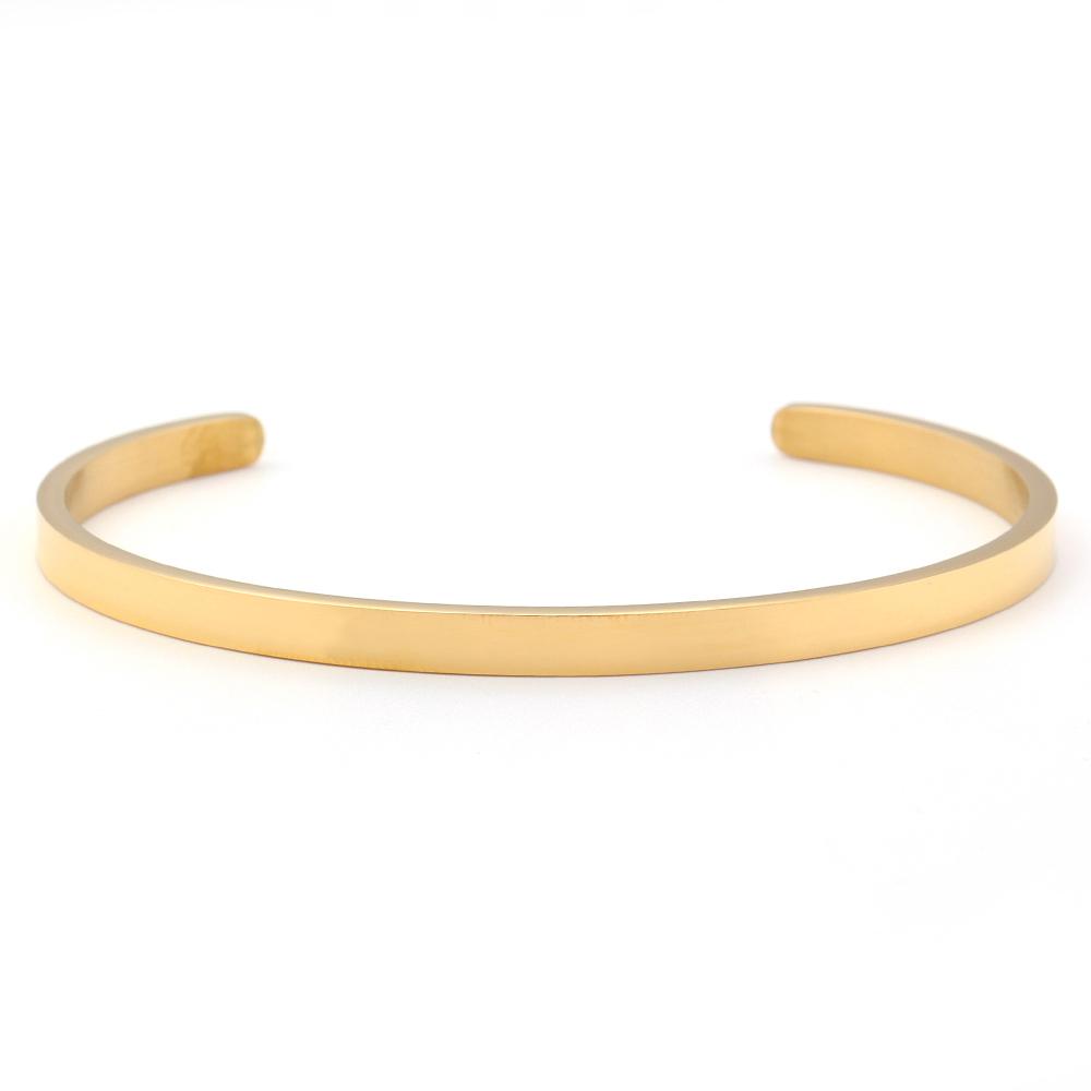 1Pc Stainless Steel Cuff Bangle Bracelet 4/6/8mm Glossy Bracelets UNISEX Bracelet for DIY Simple Exquisite Jewelry Accessories