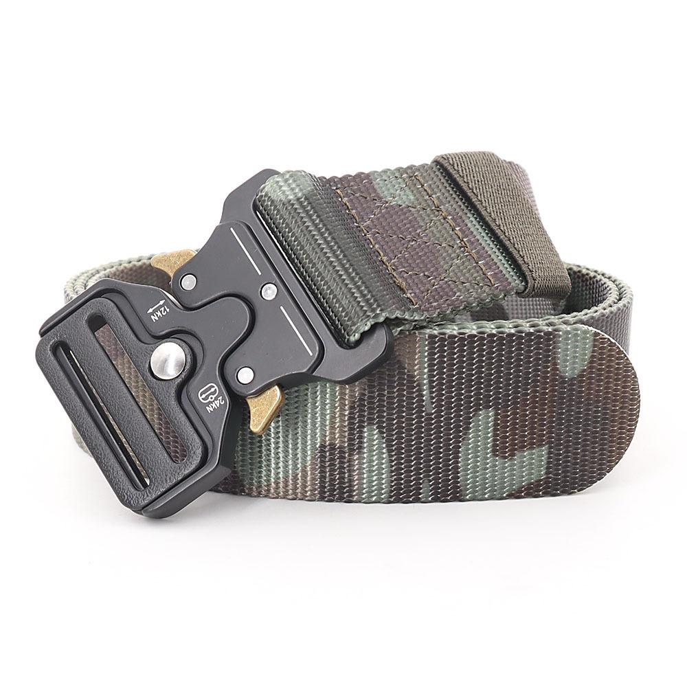 Men's Belt Metal Buckle Outdoor Hunting Multi Function Tactical Belt Combat Survival Marine Corps Canvas Nylon Women Sport Belt