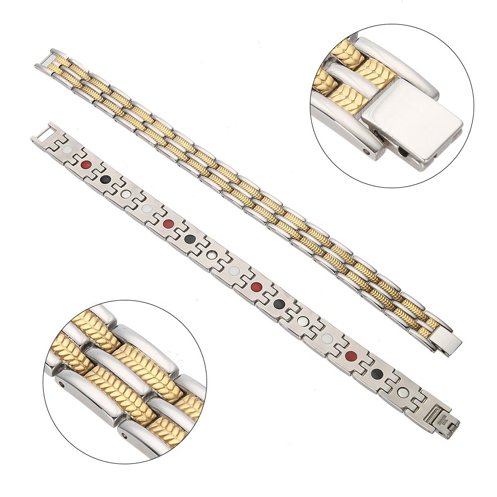 Men Titanium Steel Chain Magnets Magnetic Health Care Bracelet Jewelry Gift