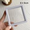 100pcs Clearview 3D Floating Display Cases Dustproof Acrylic Jewelry Storage Box with Elastic Film Transparent Hanging Organizer