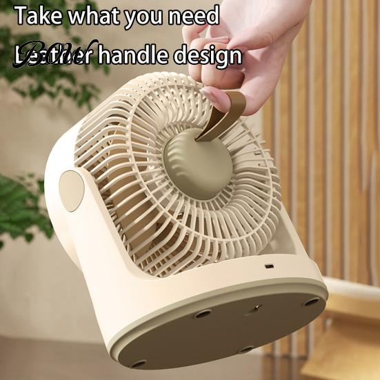 Quiet Office Fan Desktop Air Circulation Fan, 5 Speed Portable USB Desk with 1800mAh Battery Compact & Digital Display, Personal Cooling for