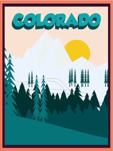 

Metal plaque vintage retro style Colorado Mountains Classic tin door sign TravelAluminum 20x30cm（7.8x11.8inch）