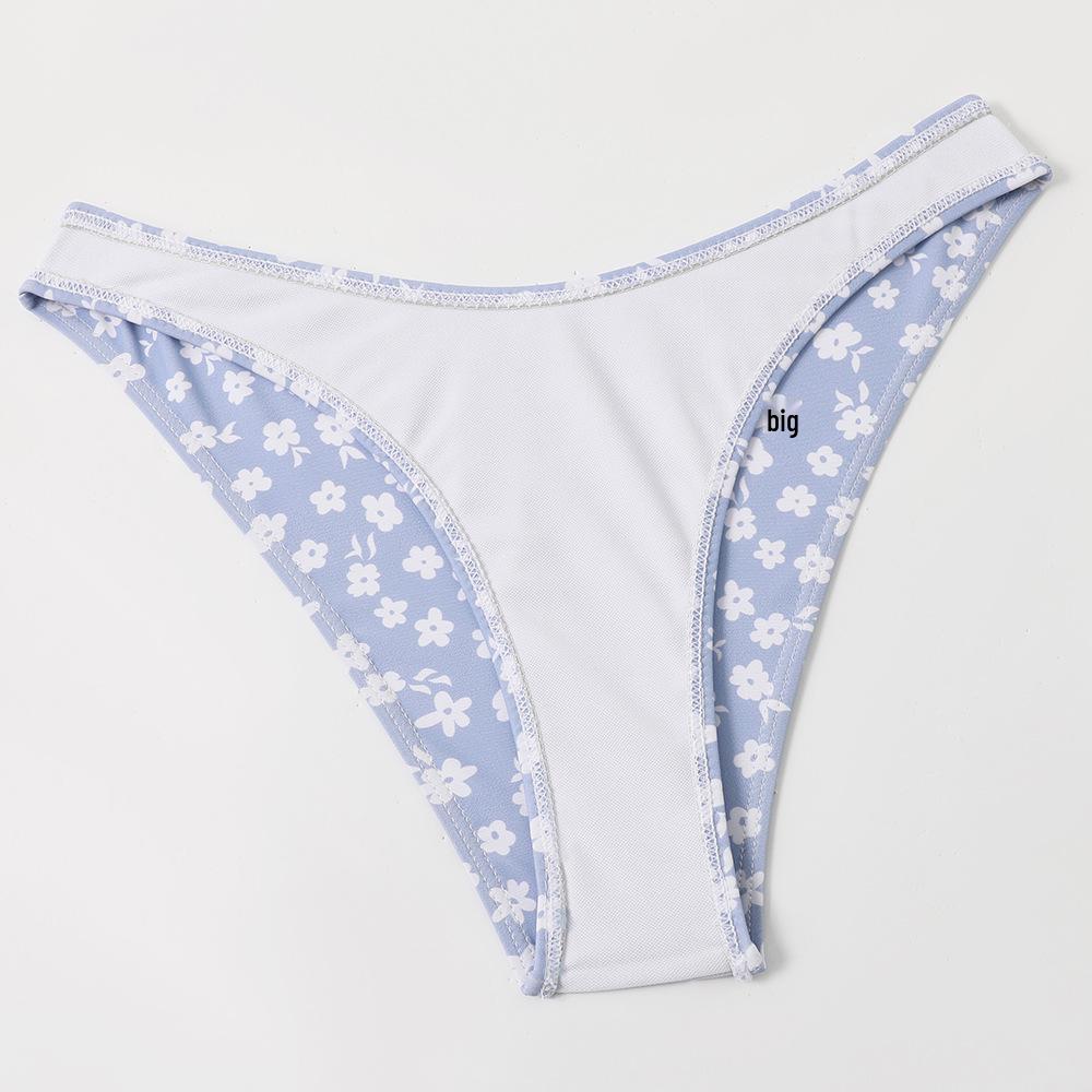 2023 Floral Print Cross-Strap Women's Two-Piece Bikini