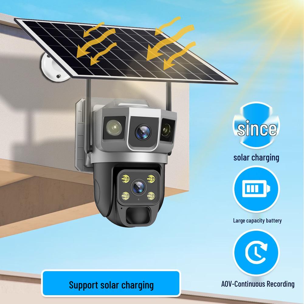 V380 Solar 4G Full-Color Night Vision Camera with All-Day Recording