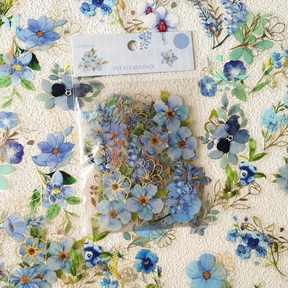 40pcs/set Vintage Gilding Green Leaf Flower Notebook Decorative Stickers Decorative Stickers For Scrapbooking Label Diary