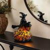 Halloween Ambient Lighting Witch/Ghost LED Lamp, Gothic Resin Ornament with Warm Light for Home Decor Decor, Desktop Spooky Night Party Glow Lamp