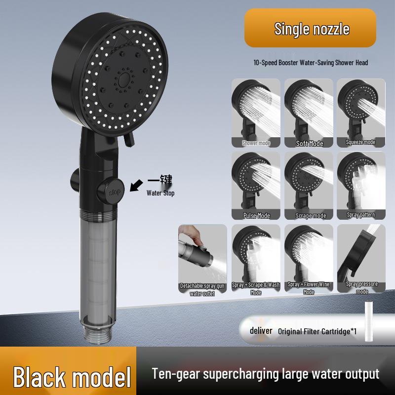 

Luxury Booster Shower Head with Ten-Stage Filtration & Chlorine Removal