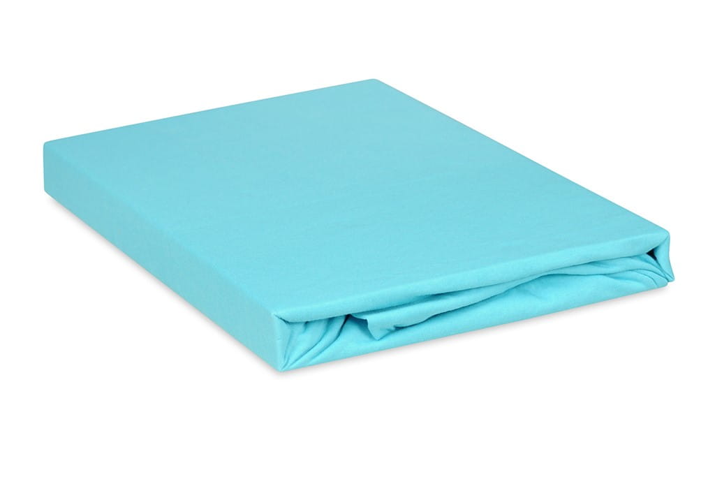 Prześcieradło jersey z gumą 130/140x190/200 premium turkusowe