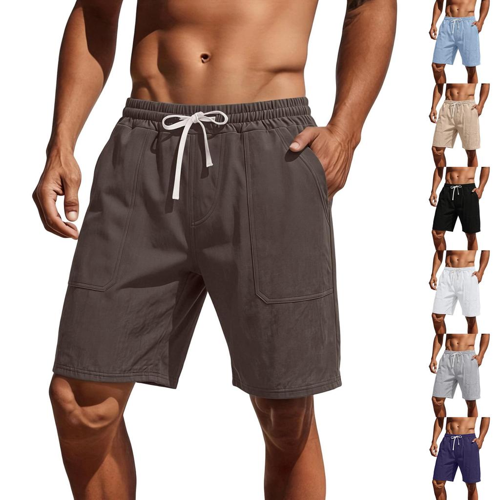 Men's Summer Casual Linen Shorts - Men's Lightweight And Breathable Beach Pants