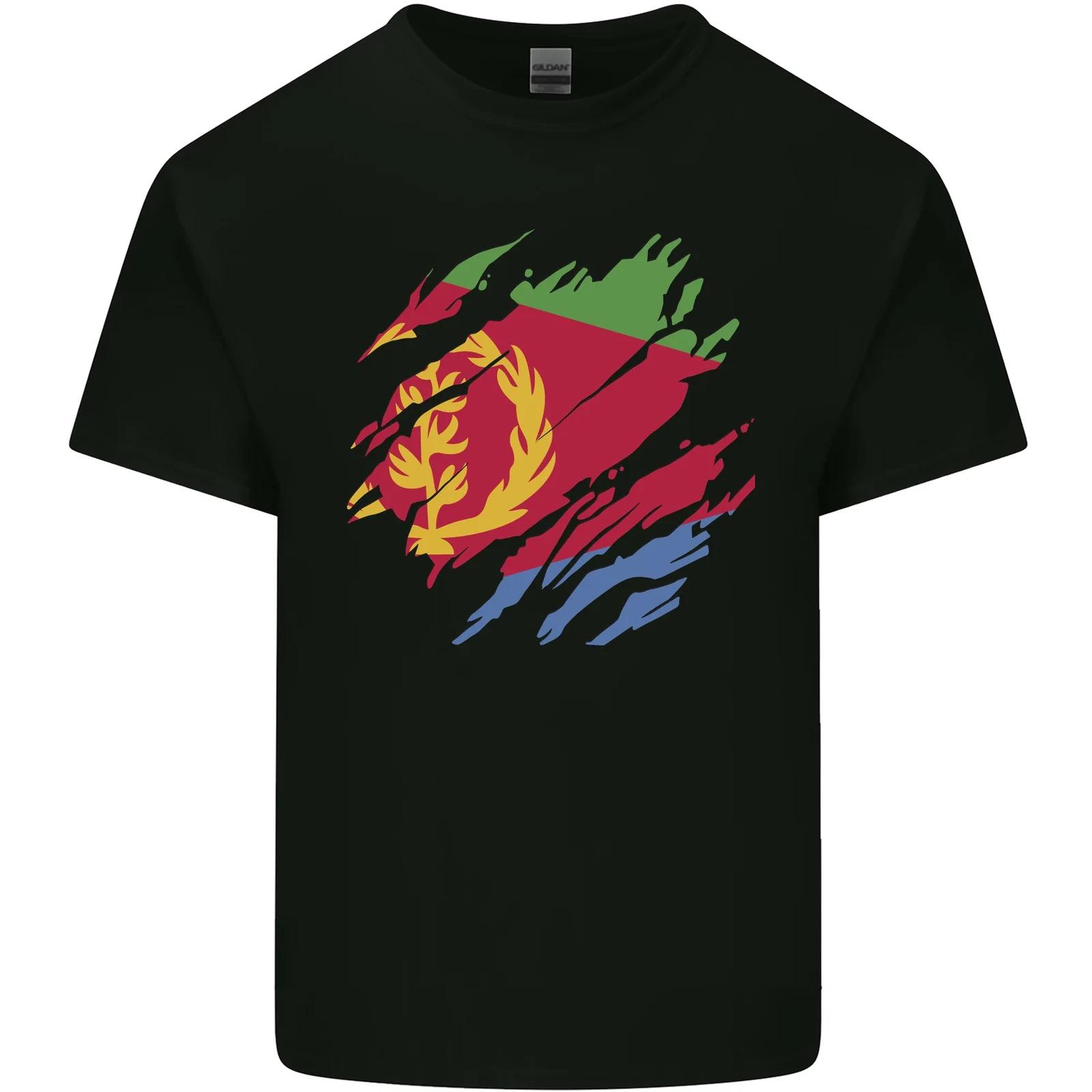 Torn Eritrean Flag Eritrea Flag Day Football Kids T-Shirt Childrens S