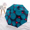 1pc Circles Red Automatic Open/close Folding Compact Umbrella, 8-Rib Sturdy Canopy, Lightweight Portable, Everyday Use, Gift,174