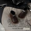 XSHX "Paris Simple" Children's French Leather Boots Boys and Girls Side Zipper Chelsea Boots [Wenzhou Shoes]