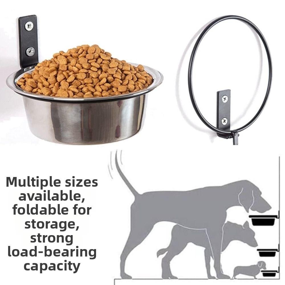 Foldable Hanging Pet Bowl Anti Slip Wall Mounted Cat Food Water Bowl Multifunction Anti Vomiting Stationary Dog Cage Bowl