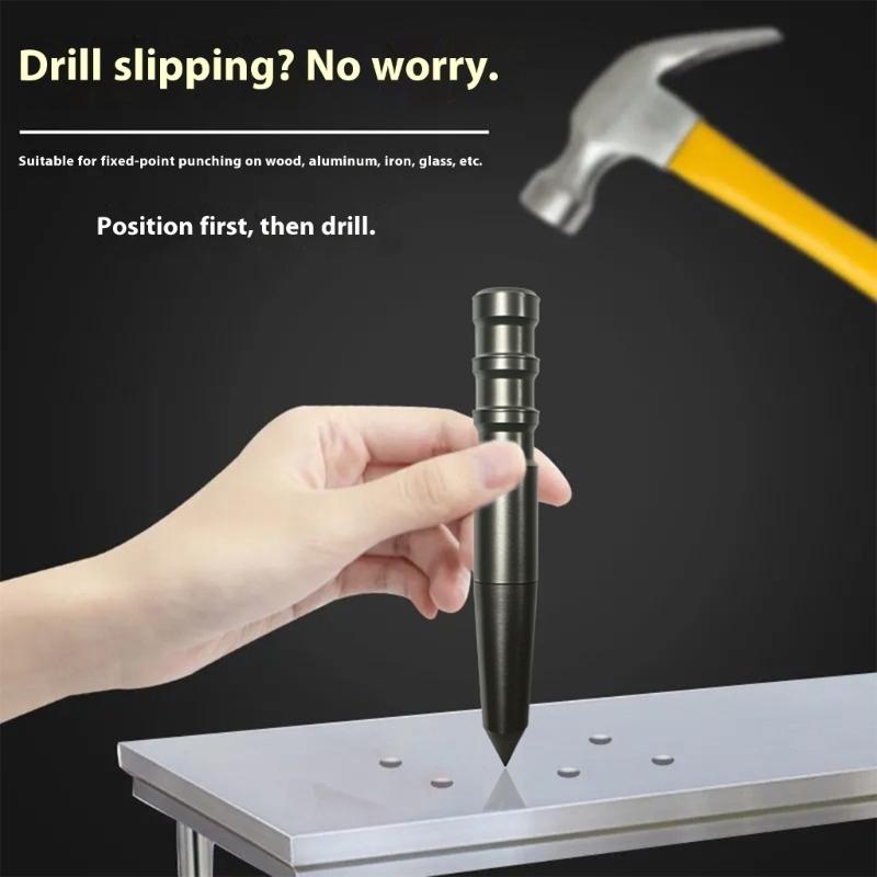 Multipurpose Corrosion Resistant Steel Manual Center Punch For Precise Drilling In Plastic Metal And Wooden Surfaces
