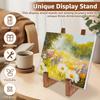 Wooden Plate Stand Desktop Recipe Book Display CD Record Holder for Displaying Plaque Pictures Photo Frames Home Decoration