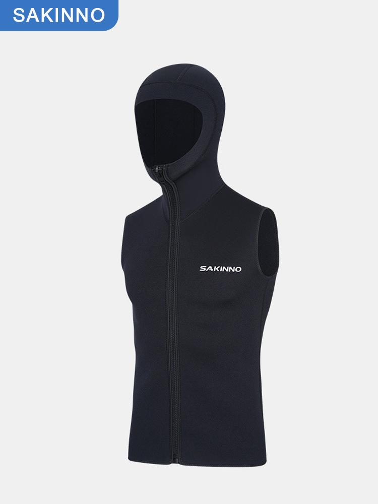 Colete de Roupa de Neoprene Sem Mangas de 3mm para Proteção Solar e Aquecimento Durante Natação, Surf, Snorkel e Rafting