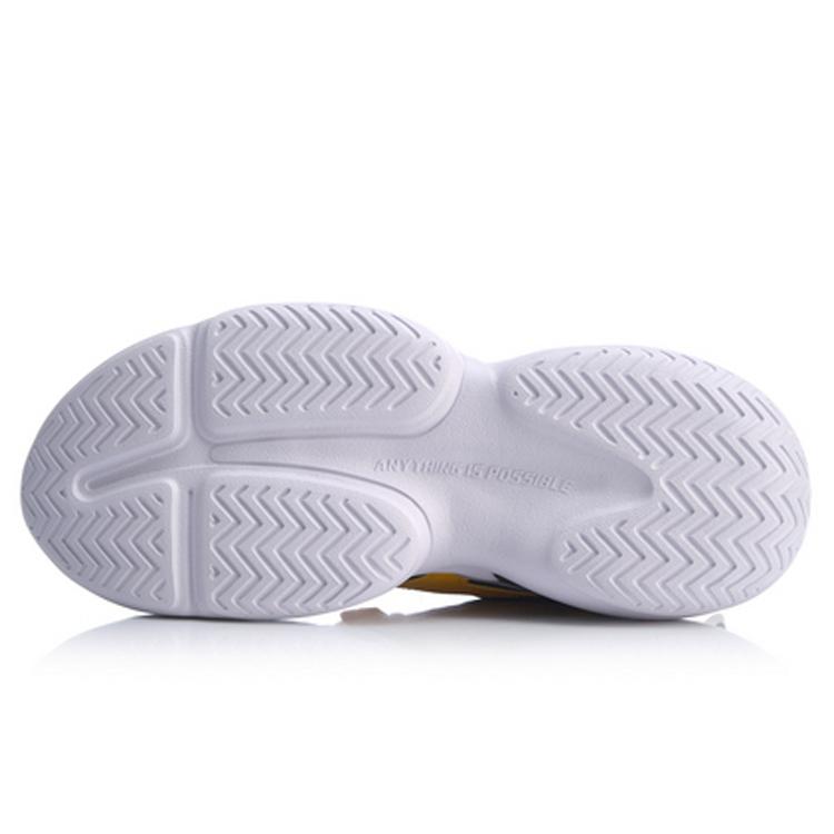 Li Ning Zheng Rong Cushioning Slip Resistant Abrasion Resistant Support Low top Sports Casual Shoes Men's Yellow Black AGLP083-9