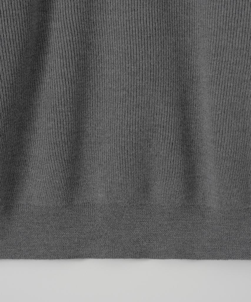 ANOTHER OFFICE Volume Half Zip-Up Knit (Pebble)