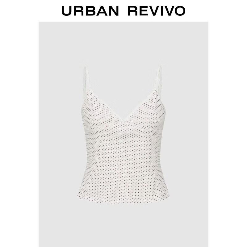 UR2026 Women s Lace Polka Dot Cami Top L