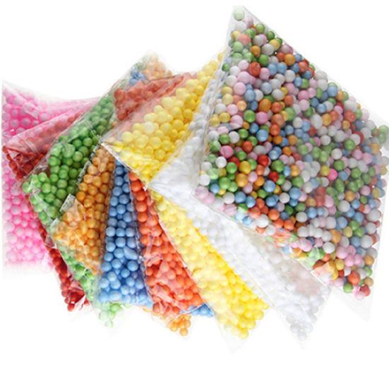 Assorted Colors Craft Foam Filler Foam Mini Beads Kids DIY Jewelry Bead Balls