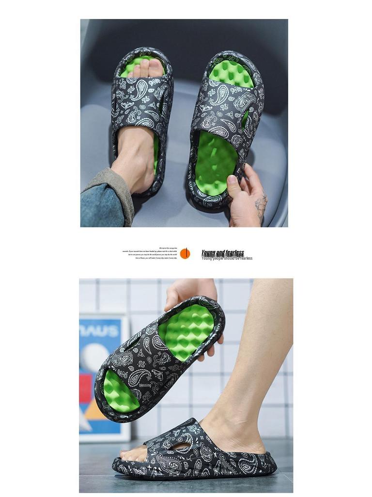 Men's Summer Massage Slippers: Soft Sole, Non-Slip Indoor/Beach Sandals