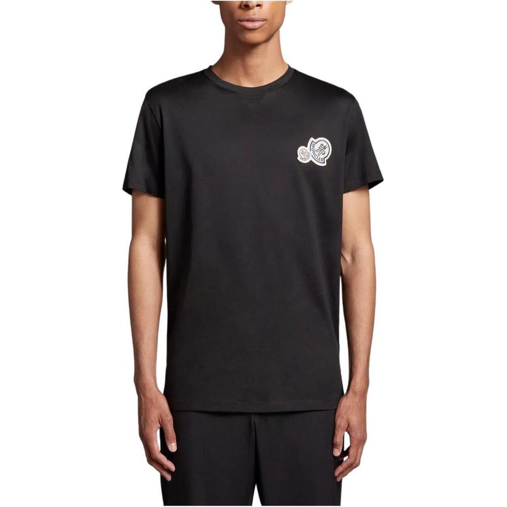 Moncler Logo Label Casual Short Sleeve T-Shirt Men Tops Black I10918C000588390Y999