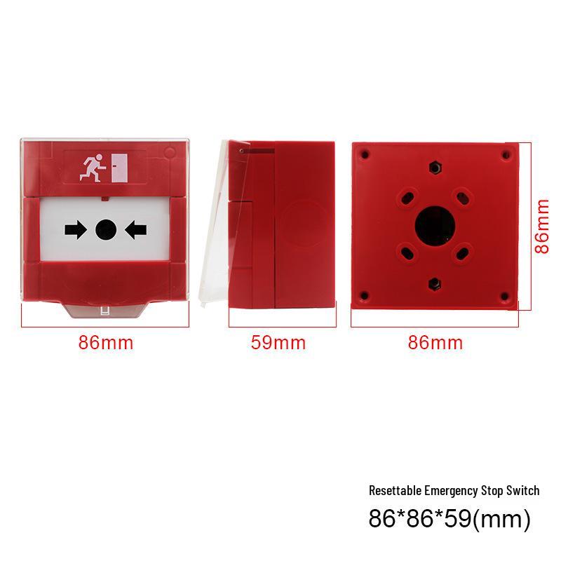 Emergency Exit Door Release Button - 86 Type Alarm, Break Glass To Open