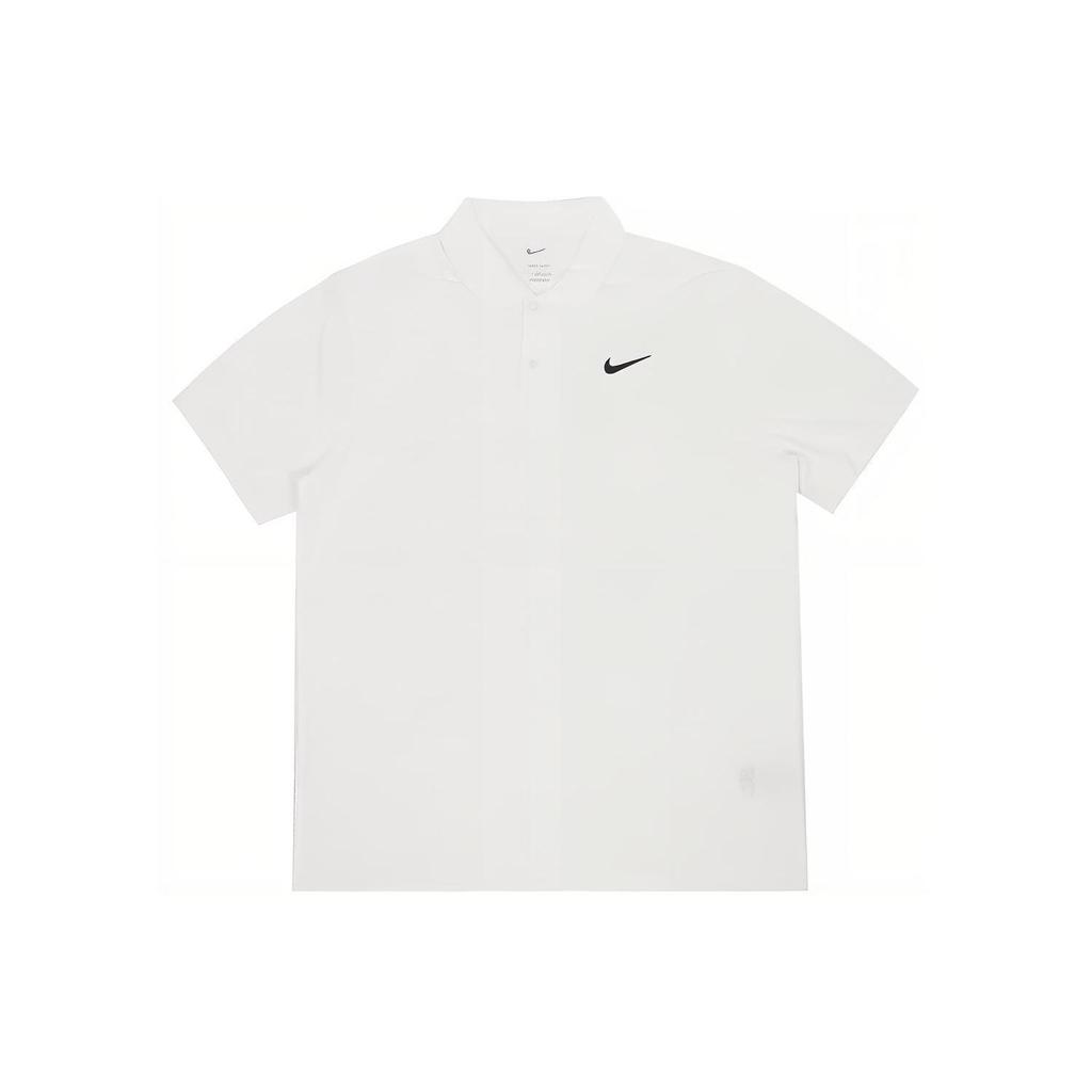 Nike Logo Quick-Dry Comfortable Casual Sports Polo Shirt Unisex Tops White CU9793-100