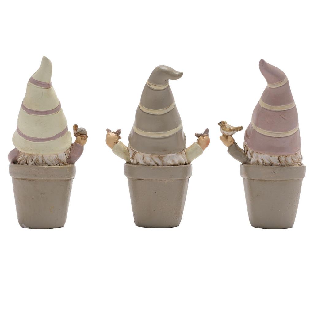 Country Living Set of 3 Mini Potted Gonks