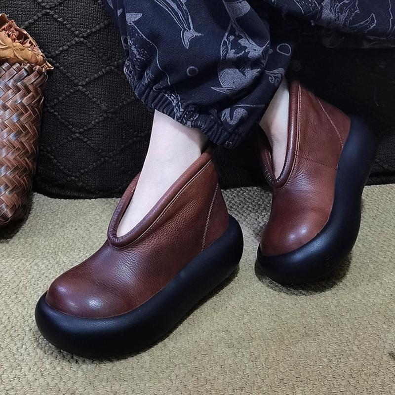 Fashion Flats Platform Women Ankle Boots Fashion Designer Shoes Casual Woman Sport Boots Winter 2025 New Dress Cozy Chelsea Botas Mujer