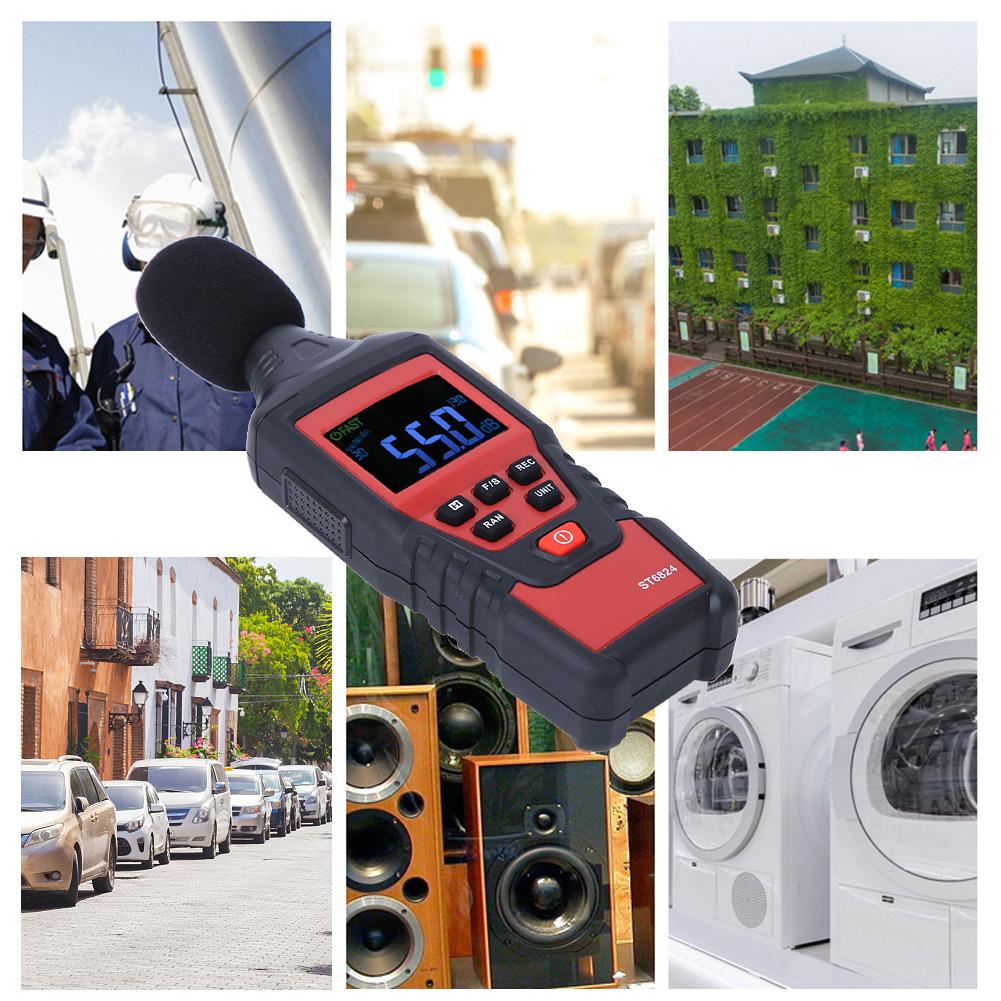 ST6824 Digital Sound Level Meter Voice Tester Noise Decibel Monitor Measuring Tool 30 130dB