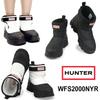 Hunter WFS2000NYR W Short Buckle Snow UK Size 6 Women's Boots, Lightweight, Water-Resistant, White/Black, (25.0cm)