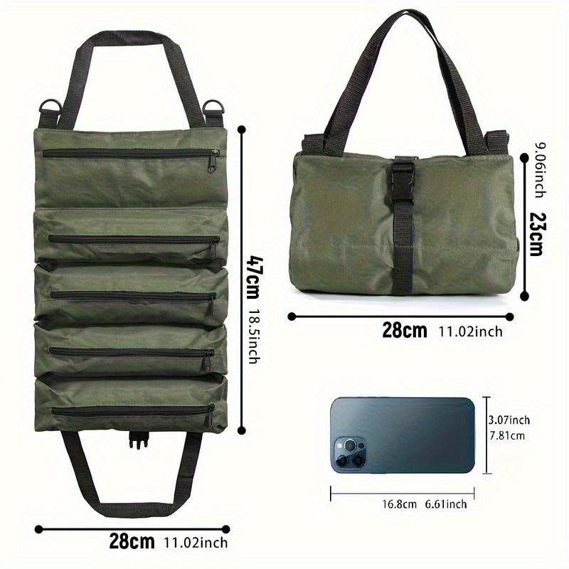 Borsa porta attrezzi multiuso di alta qualità, professionale, con tasche multiple, porta attrezzi da ferramenta, arrotolabile, portatile, organizer per piccoli attrezzi