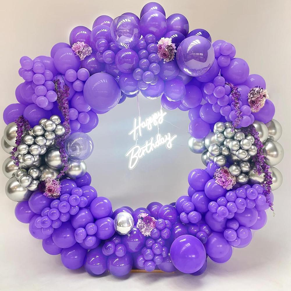 Purple Theme Balloons Kit Arch Purple Ballon Garland Birthday Party Baby Shower Wedding Anniversary Graduation Decoration Globos