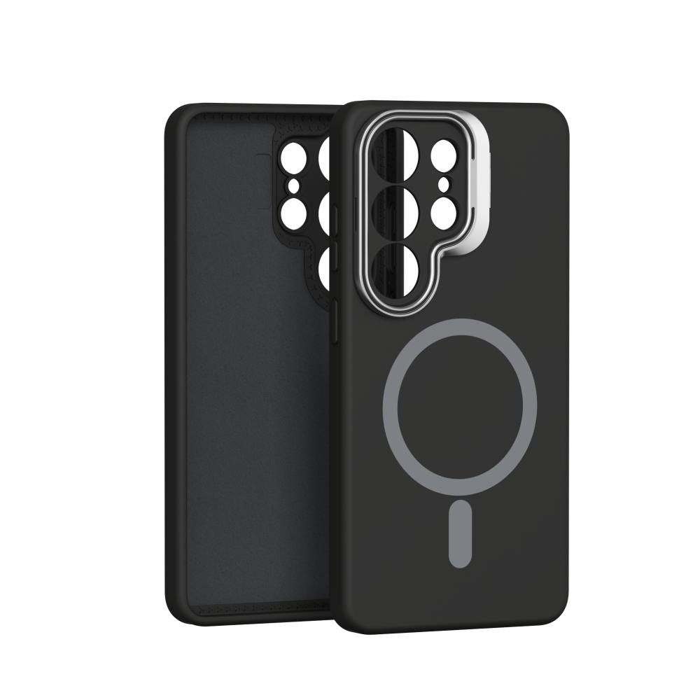 Per Magsafe Custodia in Silicone Liquido Per Samsung Galaxy S26 S25 S24 S23 Ultra Edge Funda S25 Ultra Metallo Protezione Lente Copertura Magnetica