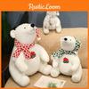 Adorable White Plush Polar Bear Toy With Cute Scarf Perfect For Kids Birthday Gifts And Decorations