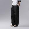 Li Ning CF Suo Solid Color Mid Waist Straight Casual Pants Women Pants Black AKXU504-2