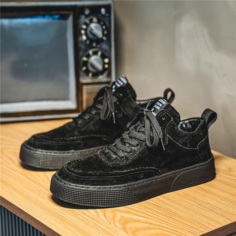 2024 Autumn New Low-top Lace-up Men's Shoes Platform-soled Trendy Casual Shoes Versatile Fashion Men's Sports Board Shoes