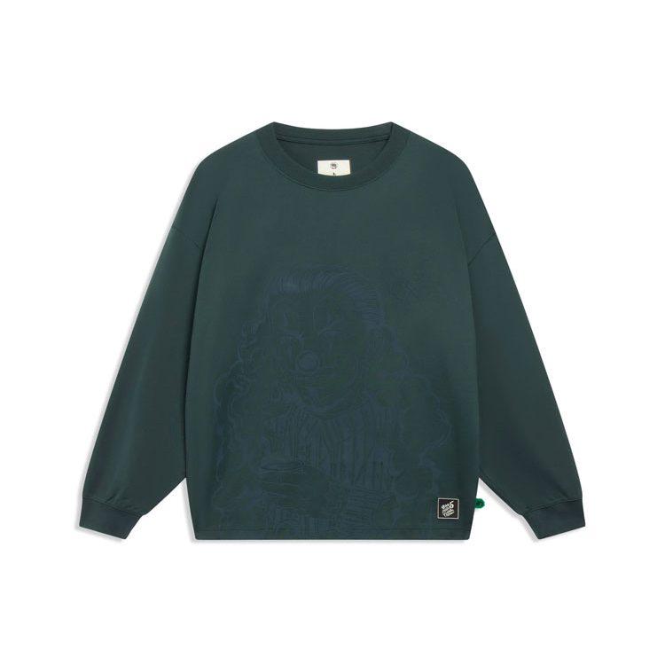 Li Ning Badfive Sweatshirt Unisex Garlic Green AHSSF27-2