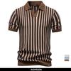2026 Summer Men's Polo Shirts Stripe Design Ice Silk Short Sleeve Cool Touch Breathable Casual Outdoor Polo Shirt for Men