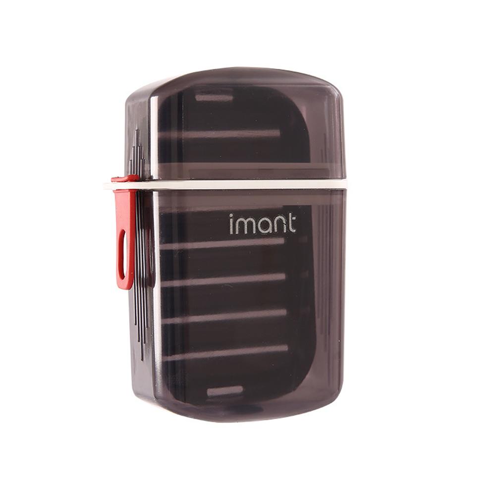 

Портативная дорожная мыльница с крышкой, квадратный контейнер для хранения мыла, водонепроницаемая мини-герметичная коробка чёрный