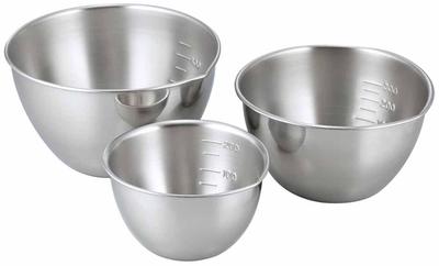 Shimomura Kihan Bowl Set and In with Spout and Measuring Dishwasher and 750ml Convenient for Stainless Steel 3-Piece (13cm, 11cm, 9cm) [Made Japan]
