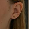 14K Gold Oval Ball Earrings