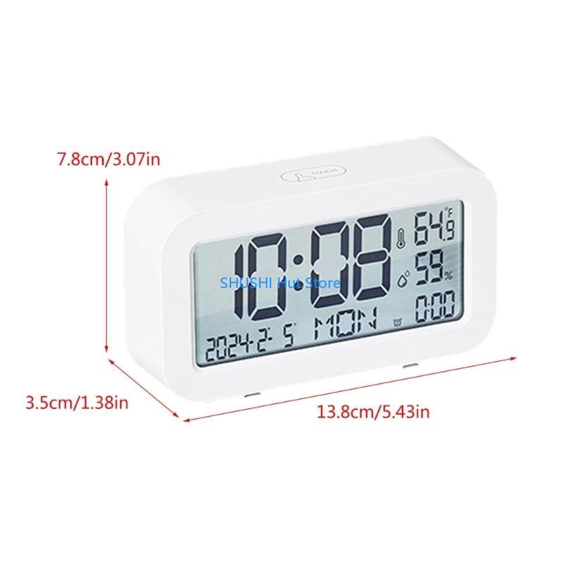 Digital Alarm Clock with Accurate Time Display Bedside Clock with LED Backlights D57B