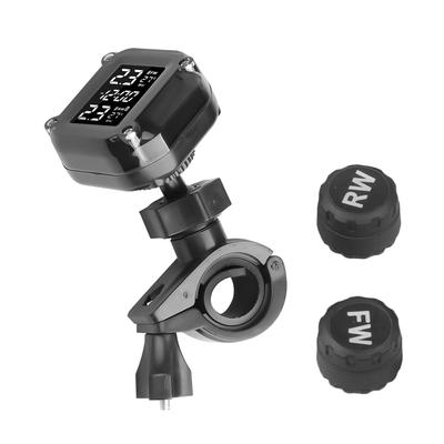 Σύστημα Παρακολούθησης Πίεσης Ελαστικών TPMS Μοτοσυκλέτας – Ασύρματη Οθόνη LCD, Εξωτερικοί Αισθητήρες, Πίεση & Θερμοκρασία σε Πραγματικό Χρόνο, Αδιάβροχο IP67