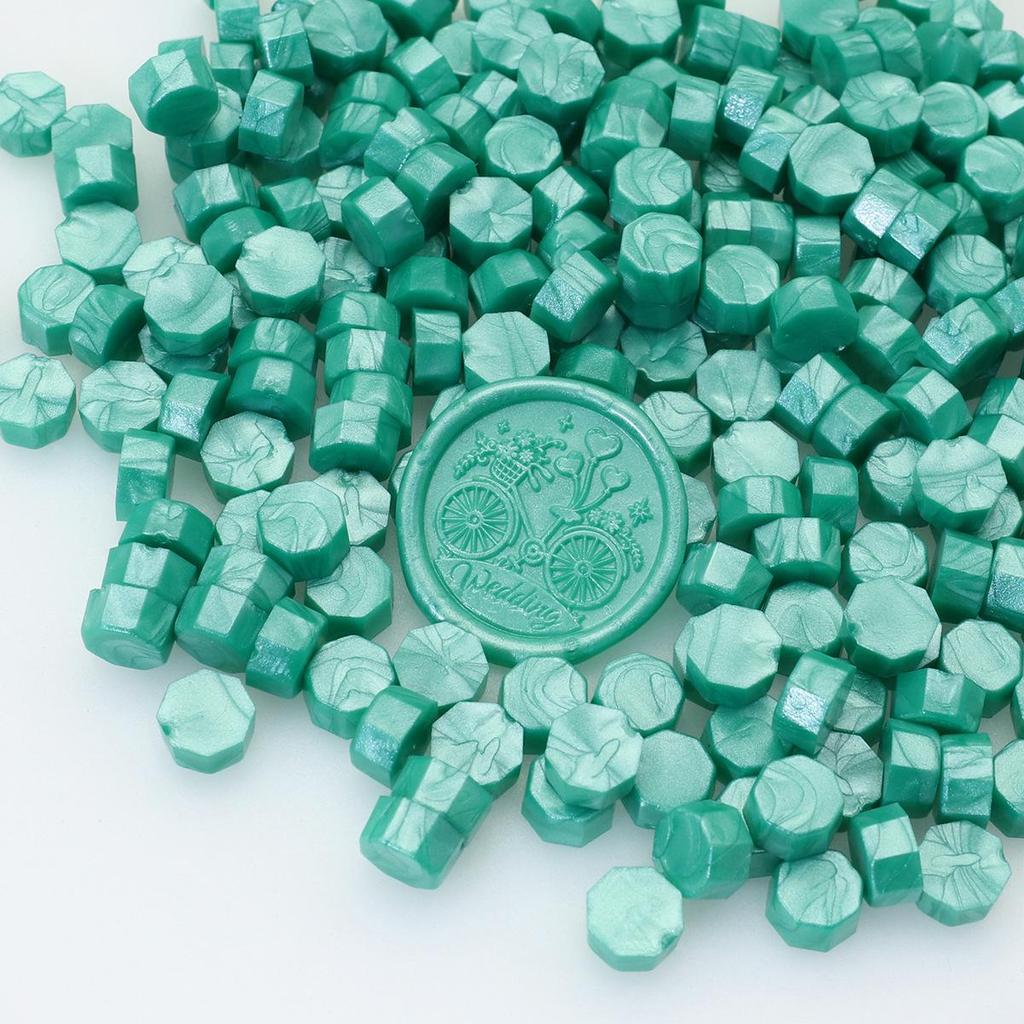 148 Pearlescent Octagonal Sealing Wax Beads - Mixable Colors, 500g Package