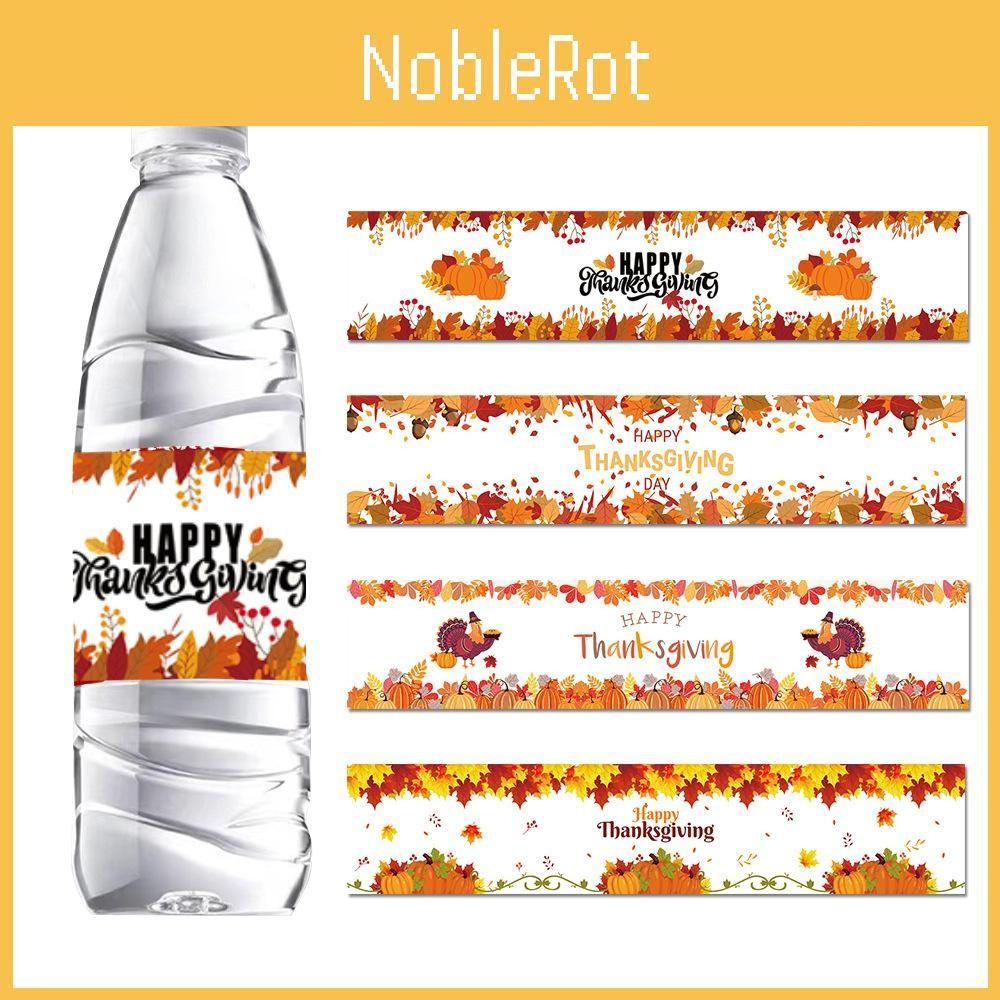 Fall Festival Bottle Stickers With Thanksgiving Theme For Event Decoration