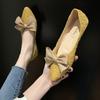 Womens Slipon Loafers With Butterfly Knot Pu Upper For Casual Daily Wear